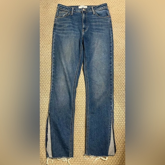 Just Black Women's Blue Straight Leg Jeans - Picture 3 of 7